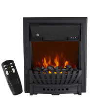 Електрокамін з обігрівом та ефектом полум'я декоративний Royal Flame Aspen Black чорний вбудований