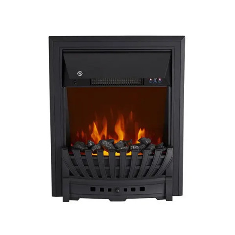 Електрокамін з обігрівом та ефектом полум'я декоративний Royal Flame Aspen Black чорний вбудований