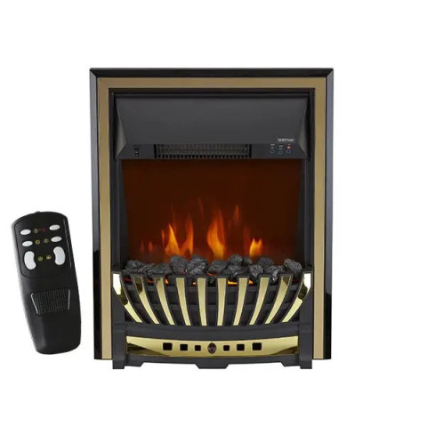 Електрокамін з ефектом полум'я декоративний Royal Flame Aspen Brass чорний