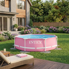 Каркасний басейн Intex 244x76 см круглий для дітей без фільтра 2,8 м³ рожевий (28290)