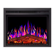 Електрокамін з обігрівом, звуком та пультом ДУ декоративний ArtiFlame AF24 Multicolor чорний вбудований
