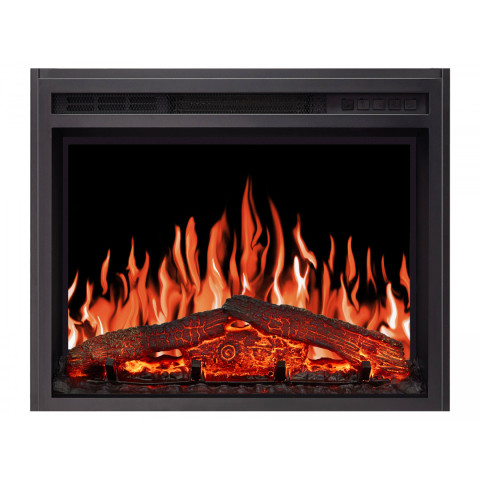 Електрокамін з обігрівом, звуком та пультом ДУ декоративний ArtiFlame AF24 Multicolor чорний вбудований