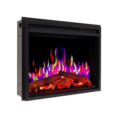 Електрокамін з обігрівом, звуком та пультом ДУ декоративний ArtiFlame AF24 Multicolor чорний вбудований