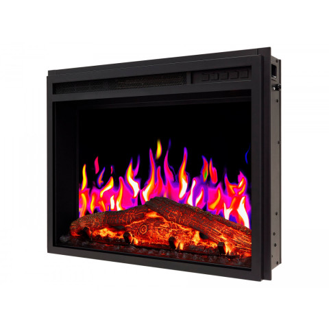 Електрокамін з обігрівом, звуком та пультом ДУ декоративний ArtiFlame AF24 Multicolor чорний вбудований