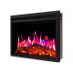 Електрокамін з обігрівом, звуком та пультом ДУ декоративний ArtiFlame AF24 Multicolor чорний вбудований