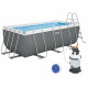 Каркасний басейн Bestway 412x201x122 см прямокутний з пісочним фільтром 8,1 м³ зі сходами та дозатором хлору (56457)
