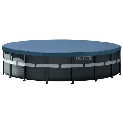 Каркасний басейн Intex 542x132 см круглий з піщаним фільтром 26,4 м³ з драбиною та тентом (26330)