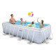 Каркасний басейн Intex 400x200x100 см прямокутний з картриджним фільтром 6,8 м³ зі сходами Chevron (26780)