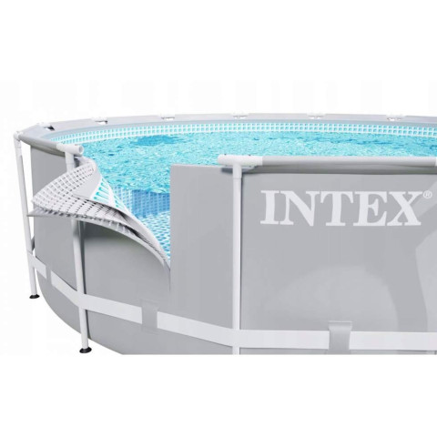 Каркасний басейн Intex 427x107 см круглий з картриджним фільтром 12,7 м³ з драбиною та тентом (26720)