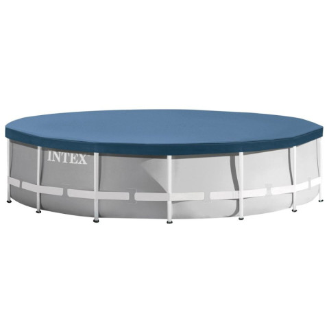 Каркасний басейн Intex 427x107 см круглий з картриджним фільтром 12,7 м³ з драбиною та тентом (26720)