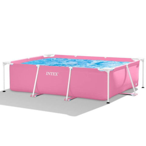 Каркасний басейн Intex 220x150x60 см прямокутний для дітей без фільтра 1,7 м³ рожевий (28266)