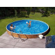 Комплект чеського морозостійкого басейну (550х120 см) Azuro 403 DL колір Wood круглий, лайнер Mosaic 0.3 мм, 28.5 м³ збірний