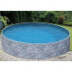 Комплект чеського морозостійкого басейну (550х370х120 см) Azuro Stone овальний, лайнер Lagoon 0.5 мм, 21 м³ металевий збірний
