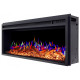 Електрокамін з обігрівом, звуком та пультом ДУ декоративний ArtiFlame AF38 Multicolor чорний вбудований