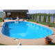 Чеський морозостійкий басейн (900x500х150 см) Azuro Ibiza овальний, 67.5 м³ металевий збірний, без лайнера і обладнання