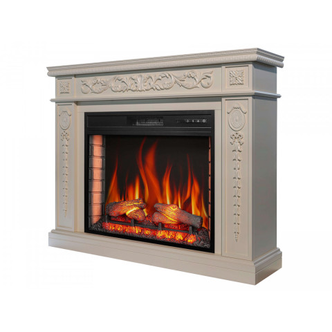 Камінокомплект ArtiFlame Delmona AF28S слонова кістка (113 х 92,3 х 31 см) зі звуком