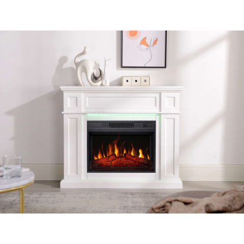 Камінокомплект ArtiFlame Linz AF23S білий з LED підсвічуванням 104 х 87 х 32 см) зі звуком