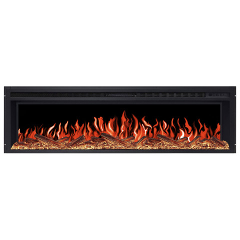 Електрокамін з обігрівом, звуком та пультом ДУ декоративний ArtiFlame AF58 Multicolor чорний вбудований