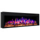 Електрокамін з обігрівом, звуком та пультом ДУ декоративний ArtiFlame AF58 Multicolor чорний вбудований