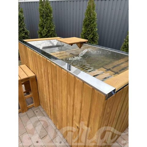 Купель з нержавійки 100x200 см