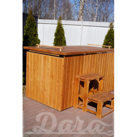 Купель з нержавійки 100x200 см