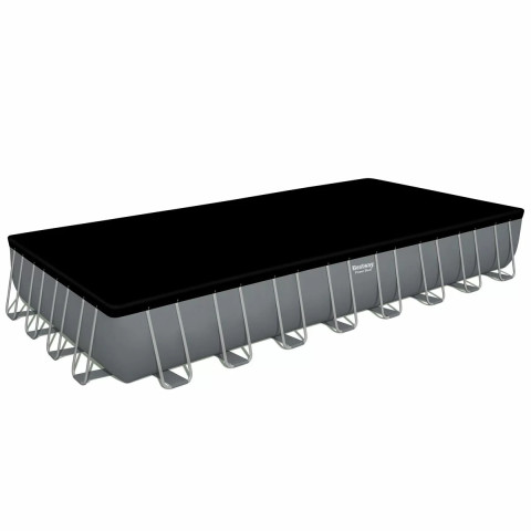 Каркасний басейн Bestway 956x488x132 см прямокутний великий з піщаним фільтром 52,2 м³ з драбиною та тентом (56623)