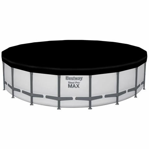 Каркасний басейн Bestway 610x132 см круглий великий з картриджним фільтром 33,2 м³ зі сходами та тентом (561FM)