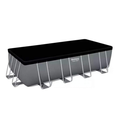 Каркасний басейн Bestway 549x274x132 см прямокутний з пісочним фільтром 14,8 м³ зі сходами та тентом (5619Q)