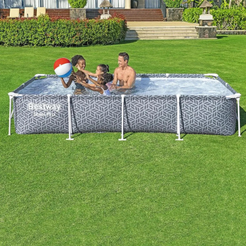 Каркасний басейн Bestway 366x201x66 см прямокутний для дітей з картриджним фільтром 4,0 м³ (561FV)