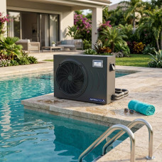 Тепловий насос до басейну до 95 м³ AQUAHEAT PRO 19,5 інверторний 19.5 кВт 220V. Працює також на охолодження