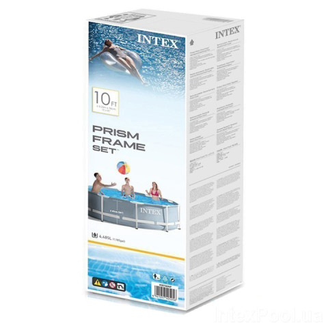 Каркасний басейн Intex 305x99 см круглий з картриджним фільтром 6,5 м³ (26706)