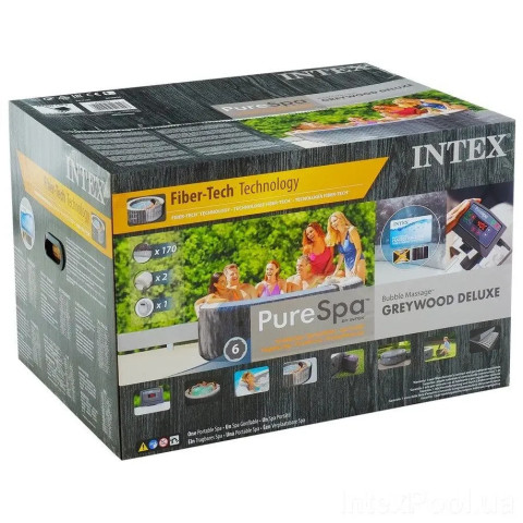 Надувний СПА-джакузі Intex 28442 круглий 216x71 см 4-6-місний аеромасаж