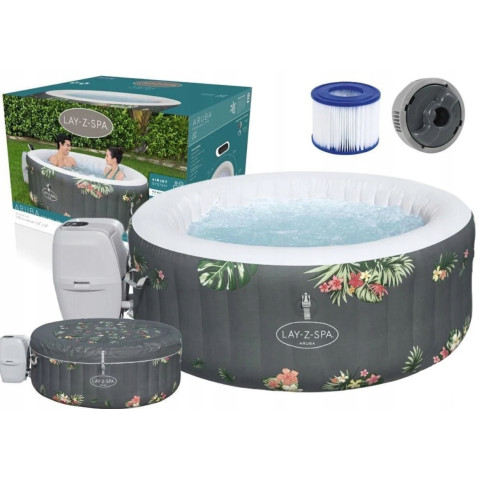 Надувний СПА-джакузі Bestway Aruba 60061 круглий 170x66 см 2-3-місний аеромасаж