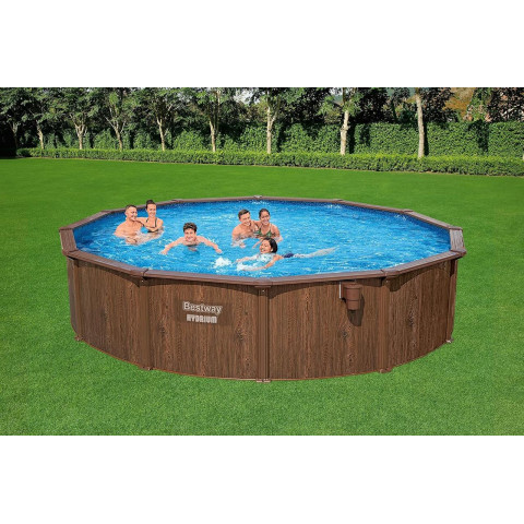 Каркасний басейн Bestway 561CU Hydrium (488х132 см) 21 м³ з пісочним фільтром, сходами, підстилкою та тентом