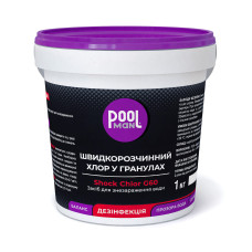 Засіб для знезараження води POOLMAN SHOCK CHLOR G60, 1КГ