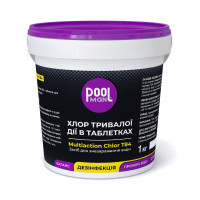 Засіб для знезараження води POOLMAN MULTIACTION CHLOR T84, 1КГ