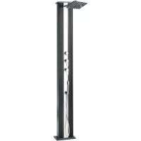 Вуличний душ для дачі та басейну AquaViva Hybride Dada Straight DS-D463NX 40 л антрацит 228 см з мийкою для ніг