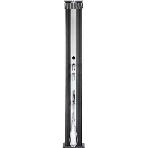 Вуличний душ для дачі та басейну AquaViva Hybride Dada Straight DS-D463NX 40 л антрацит 228 см з мийкою для ніг