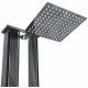 Вуличний душ для дачі та басейну AquaViva Hybride Dada Straight DS-D463NX 40 л антрацит 228 см з мийкою для ніг