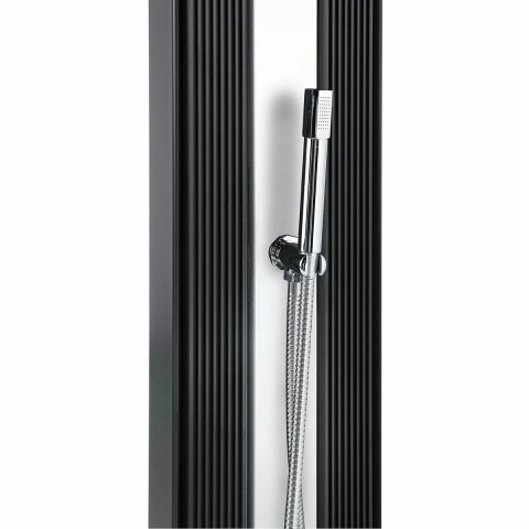 Вуличний душ для дачі та басейну AquaViva Hybride Dada Straight DS-D463NX 40 л антрацит 228 см з мийкою для ніг