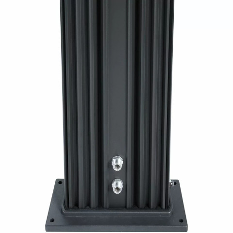 Вуличний душ для дачі та басейну AquaViva Hybride Dada Straight DS-D463NX 40 л антрацит 228 см з мийкою для ніг