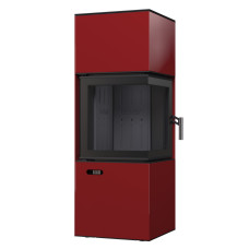 Сталева піч BOKAR Forum (9,2 kW) Black Ceramtex Red