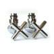 Кран кутовий для рушникосушки Raftec Premium Chrome 1/2х1/2, 2шт.