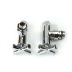 Кран кутовий для рушникосушки Raftec Premium Chrome 1/2х1/2, 2шт.