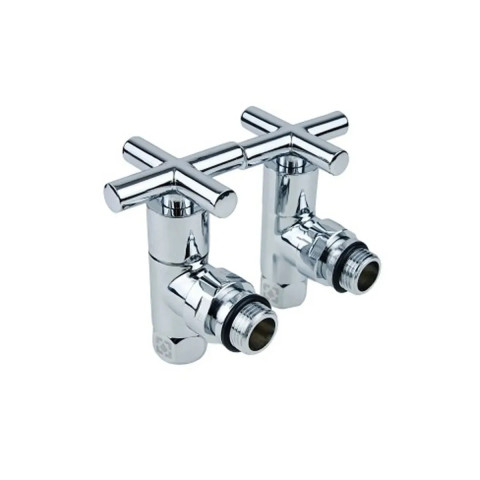 Кран кутовий для рушникосушки Raftec Premium Chrome 1/2х1/2, 2шт.