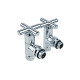 Кран кутовий для рушникосушки Raftec Premium Chrome 1/2х1/2, 2шт.
