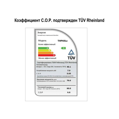 Тепловий насос Fairland THP60Ls 60 кВт 380В до 250 м3