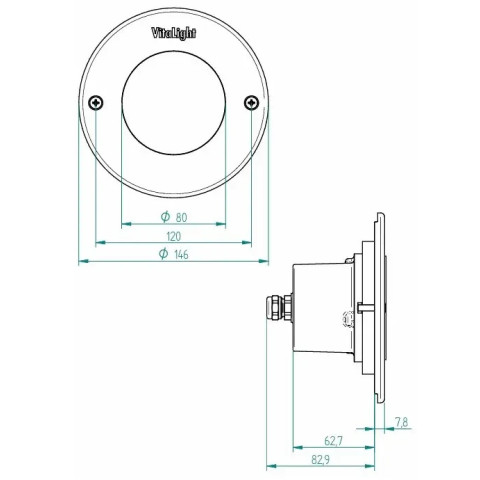 Прожектор LED 16/4, 24V, DC, RGBW К, Ø-146 мм