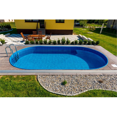 Чеський морозостійкий басейн (700х350х150 см) Azuro Ibiza овальний, з отворами, без верхнього бортика та лайнера, 36.7 м³ збірний