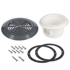 Донний злив під лайнер, латунні вставки, зі вставною кришкою, Антрацит